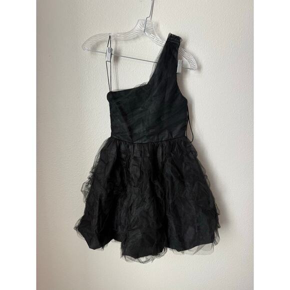 Alice & Olivia Black Tulle Tessie Dress Size 0 - Picture 2 of 6